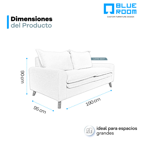 Love Seat Milos - Enora Cream