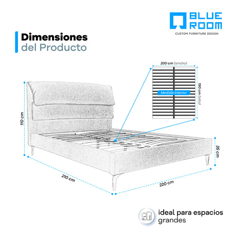 Cama Monza KS - Centauri Gris