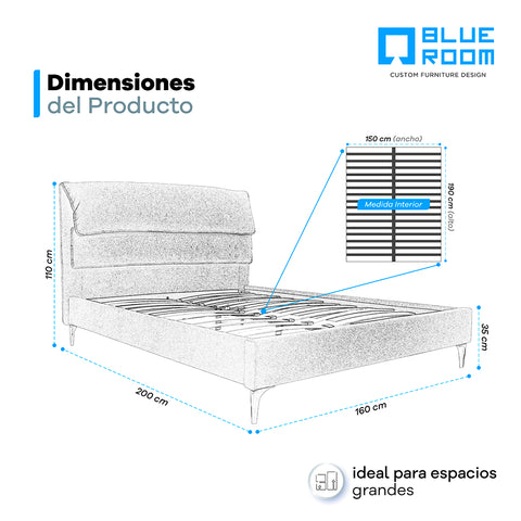 Cama Monza QS - Centauri Gris