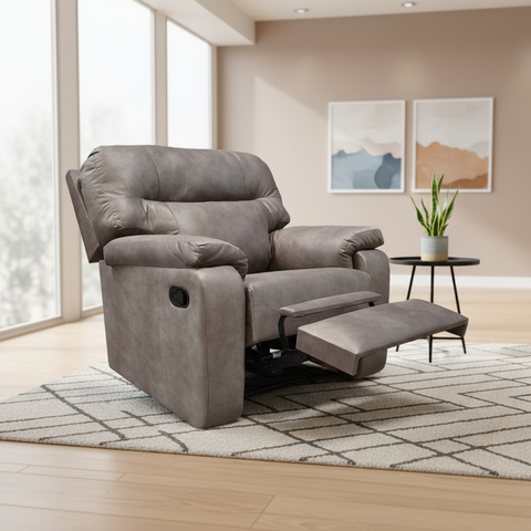 Sillón Reclinable Manual Moravia - Tela Ottawa Steel