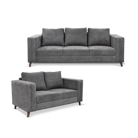 Sala Murat - Sofá y Love Seat - Gris Oxford