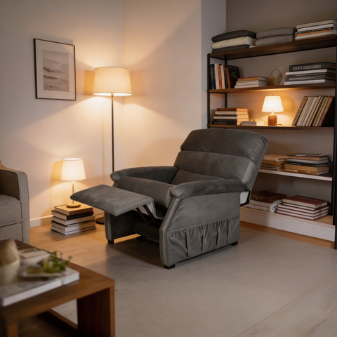 Sillón Reclinable Sistema Manual de Tela Napoli - Armin Oxford