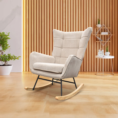 Sillón Mecedora Nuuk - Gris Claro
