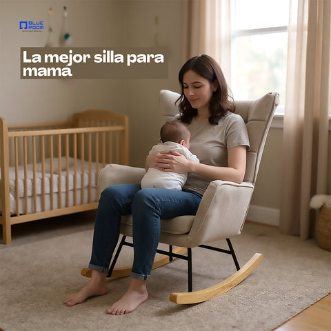 Sillón Mecedora Nuuk - Gris Claro