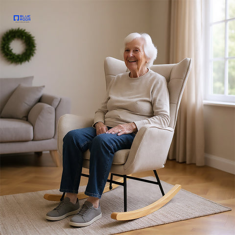 Sillón Mecedora Nuuk - Gris Claro