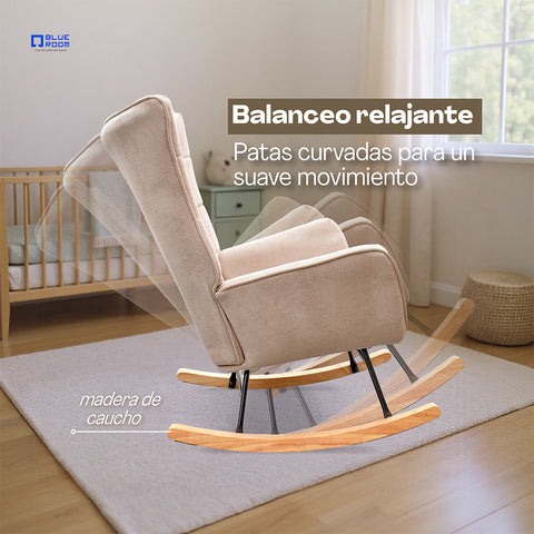 Sillón Mecedora Nuuk - Gris Claro