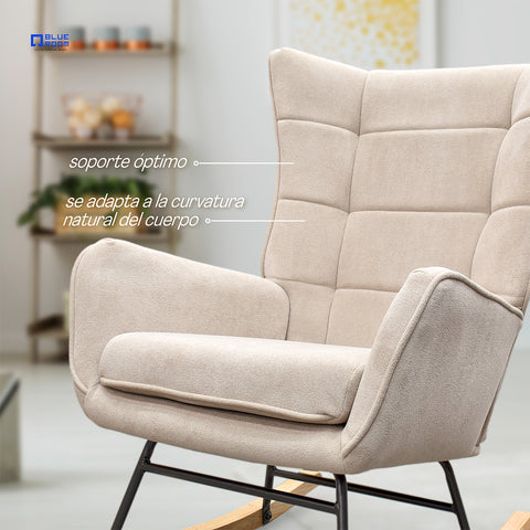 Sillón Mecedora Nuuk - Gris Claro