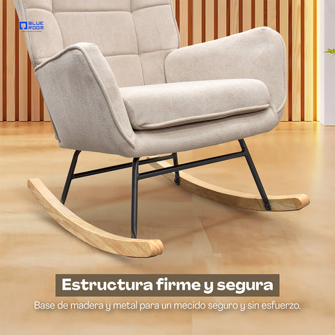 Sillón Mecedora Nuuk - Gris Claro