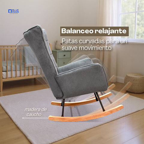 Sillón Mecedora Nuuk - Gris Claro