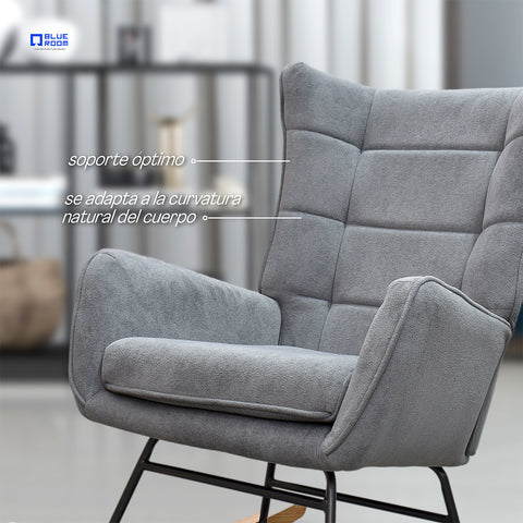 Sillón Mecedora Nuuk - Gris Claro
