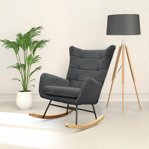 Sillón Mecedora Nuuk - Gris Claro