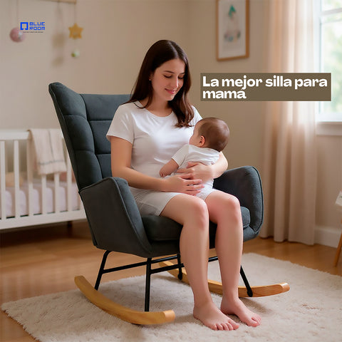 Sillón Mecedora Nuuk - Gris Claro
