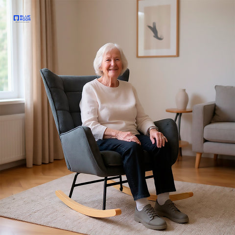 Sillón Mecedora Nuuk - Gris Claro