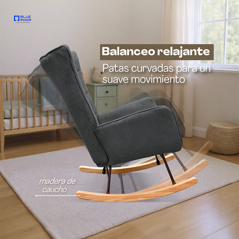 Sillón Mecedora Nuuk - Gris Claro