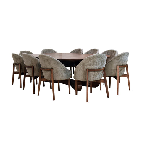 Comedor Paris - 10 sillas - Gris