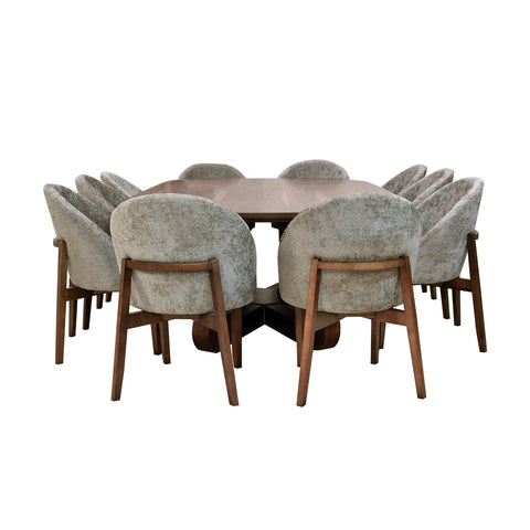 Comedor Paris - 10 sillas - Gris