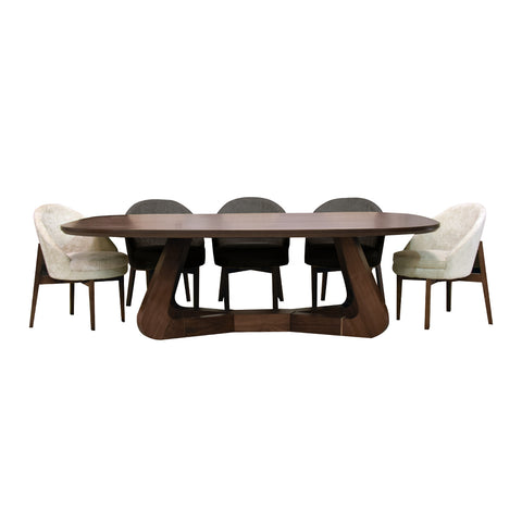 Comedor Paris - 10 sillas -4 Beige - 6 Gris