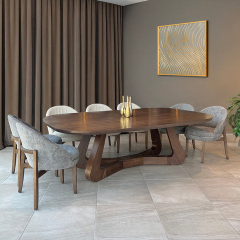 Comedor Paris - 10 sillas -4 Gris - 6 Beige