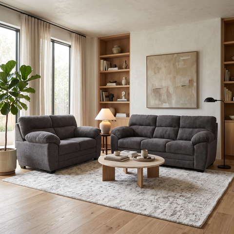 Sala Peralta - Sofá y Love Seat - Boss Latte
