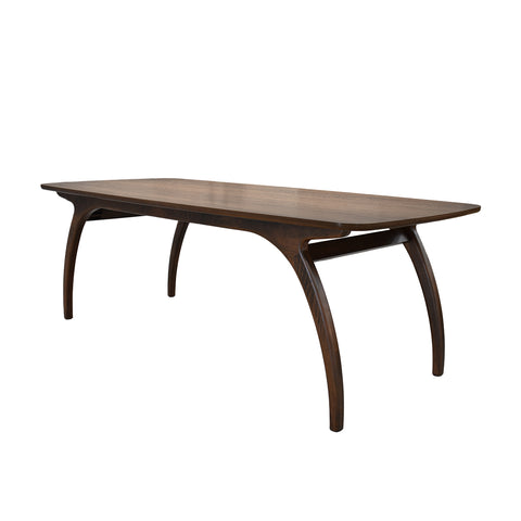 Comedor Elegante Porada - 8 Personas Silla Tela  Gris - Chapa de Nogal