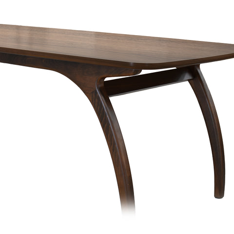 Comedor Elegante Porada - 8 Personas Silla Tela  Gris - Chapa de Nogal