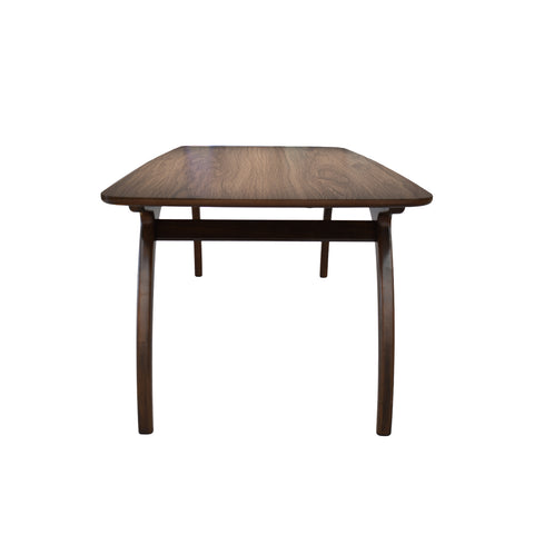 Comedor Elegante Porada - 8 Personas Silla Tela  Gris - Chapa de Nogal