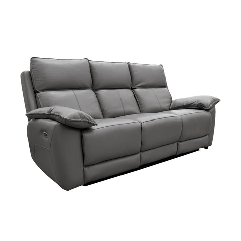 Sofá Reclinable Praga - Tacto Piel Gris