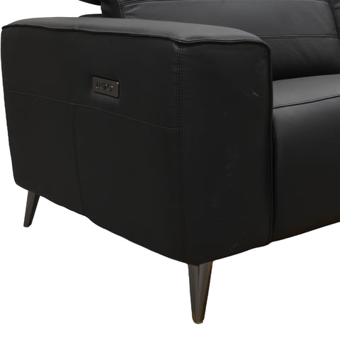 Sala Provenza - Sofá y Love Seat - Tacto Piel Negro
