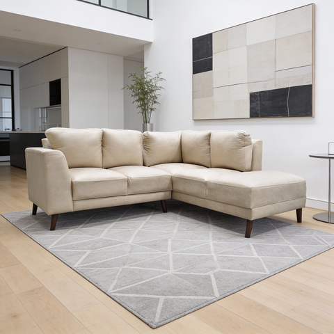 Sala Esquinera Río - Chaise Derecho - Nappa Sand