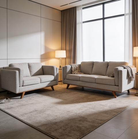 Sala Saga - Sofa y Love Seat - Voiron Tan