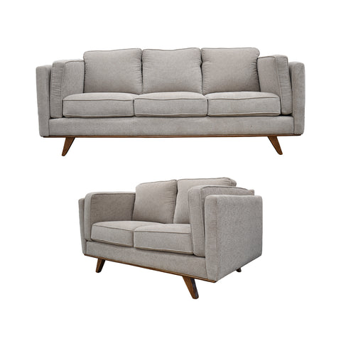Sala Saga - Sofa y Love Seat - Voiron Tan