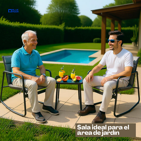 Sala Longwood Mecedora - 2 Sillones y 1 Mesa de centro