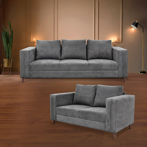 Sala Murat - Sofá y Love Seat - Gris Oxford