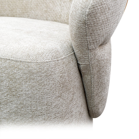 Sillón Giratorio Salerno - Tela Champagne