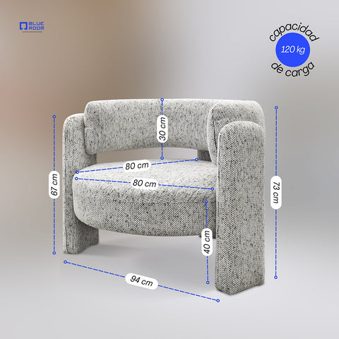 Sillón Haven - Tela Blanco