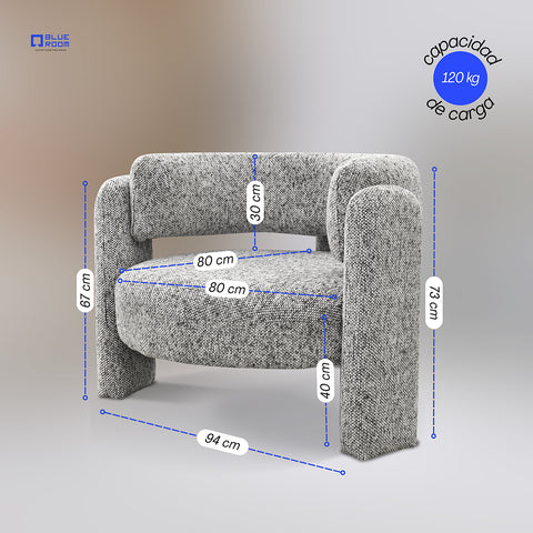 Sillón Haven - Tela Blanco