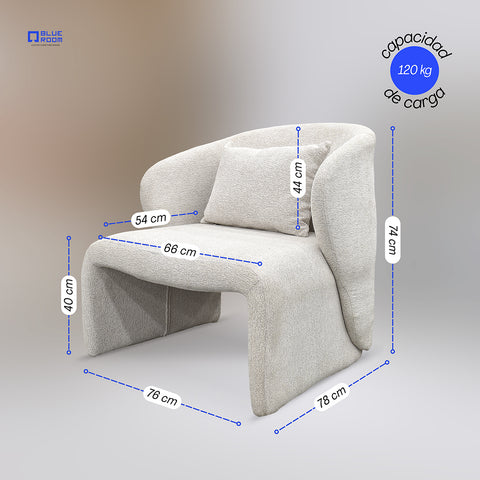 Sillón Junno - Tela Misterio Beige