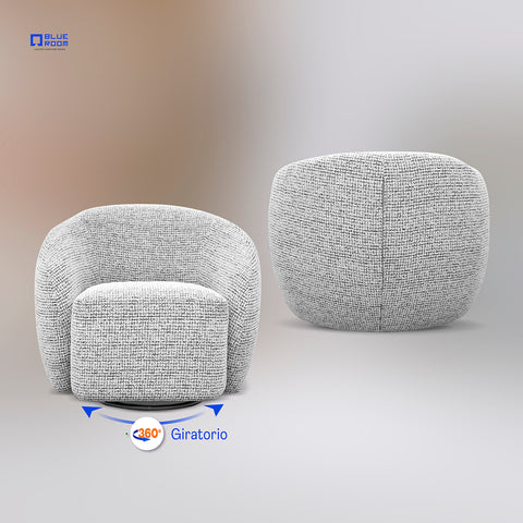 Sillón Vika - Tela  Negro