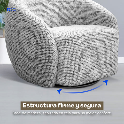 Sillón Vika - Tela  Negro