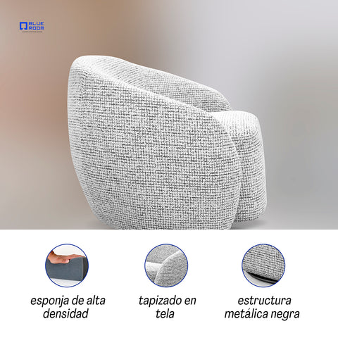 Sillón Vika - Tela  Negro