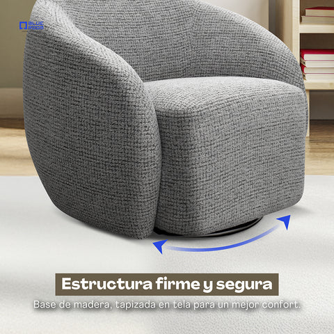 Sillón Vika - Tela  Negro