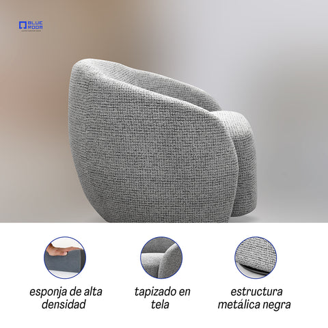 Sillón Vika - Tela  Negro