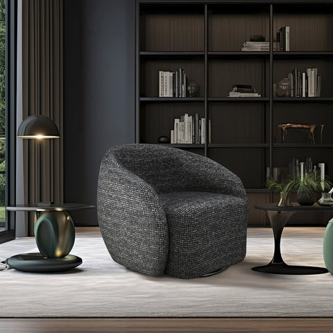 Sillón Giratorio Vika - Tela Gris