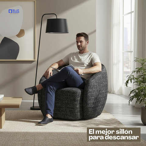 Sillón Vika - Tela  Negro