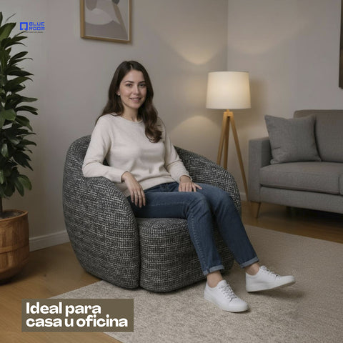 Sillón Vika - Tela  Negro