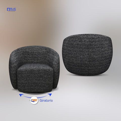 Sillón Vika - Tela  Negro