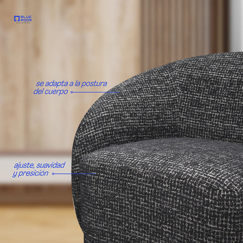 Sillón Vika - Tela  Negro