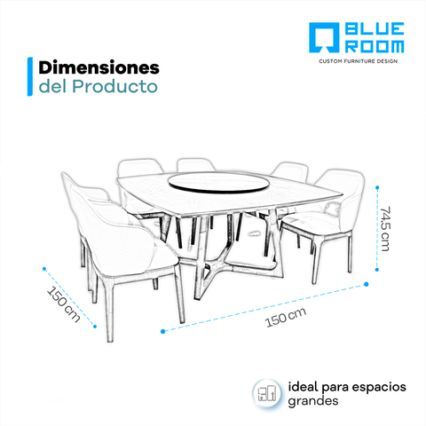 Comedor Skala - 8 Personas - Nogal