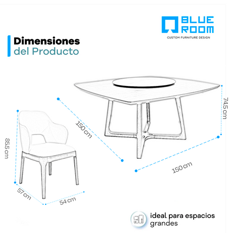 Comedor Skala - 8 Personas - Nogal
