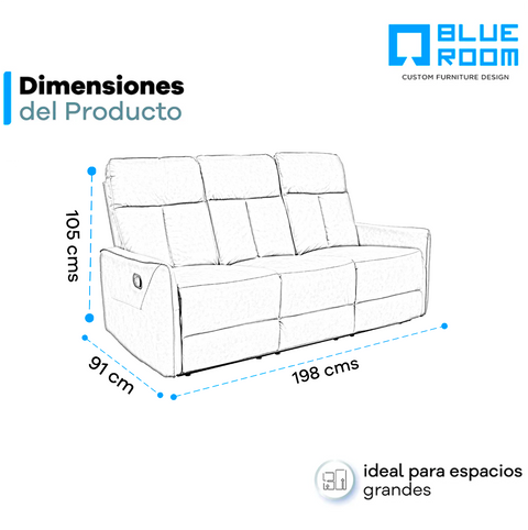 Sala Stella - Sofá y Love Seat - Tacto Piel Gris